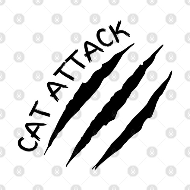 Cat Attack Scratch Claw Marks Feline Warning by Creatifly Graphic Tees