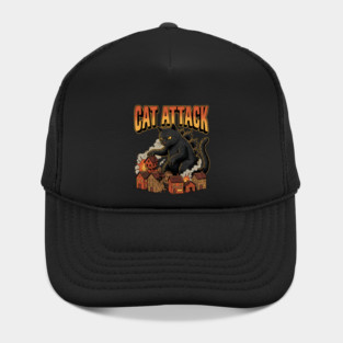 Cat Attack Giant Catzilla Cat Comic Monster Hat