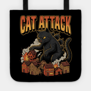 Cat Attack Giant Catzilla Cat Comic Monster Tote