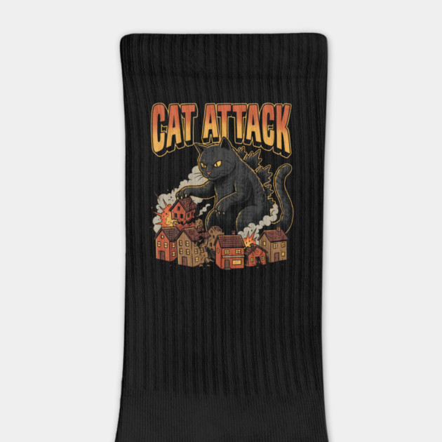 Cat Attack Giant Catzilla Cat Comic Monster by Creatifly Graphic Tees