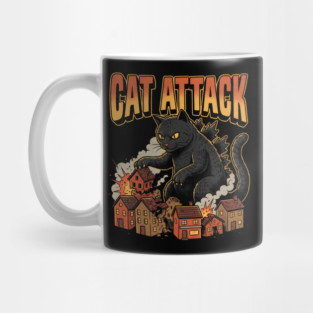 Cat Attack Giant Catzilla Cat Comic Monster Mug