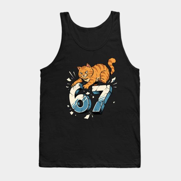 Cat Attack 67 Tank Top by Creatifly Graphic Tees