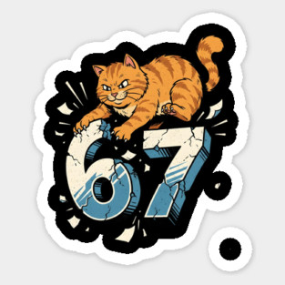 Cat Attack 67 Sticker