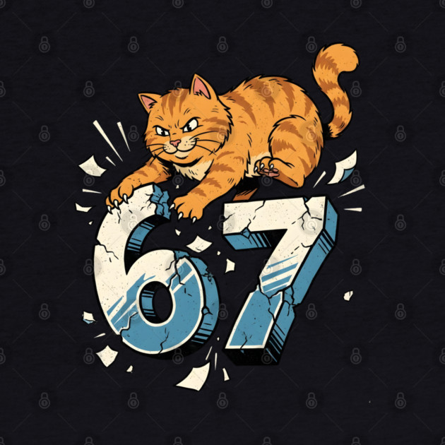 Cat Attack 67 by Creatifly Graphic Tees