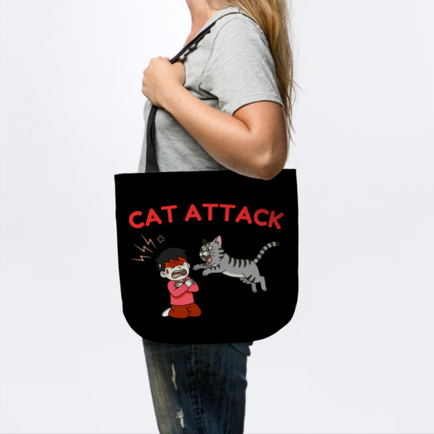 Cat Attack Panic by Creatifly Graphic Tees