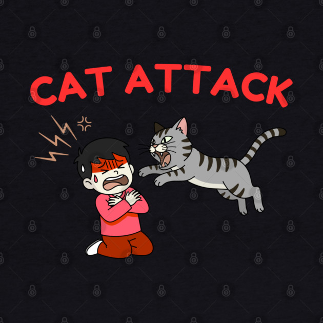 Cat Attack Panic by Creatifly Graphic Tees