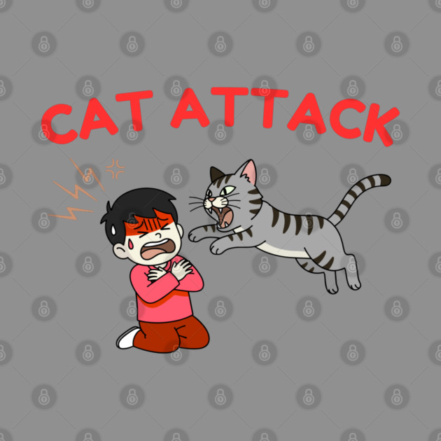 Cat Attack Panic by Creatifly Graphic Tees