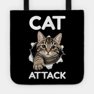 Cat Attack Tabby Peekaboo Tote