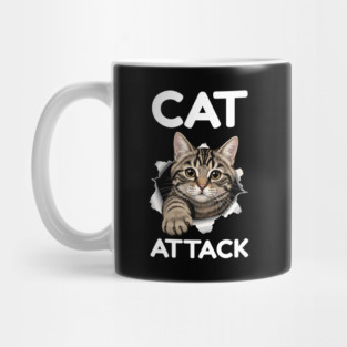 Cat Attack Tabby Peekaboo Mug