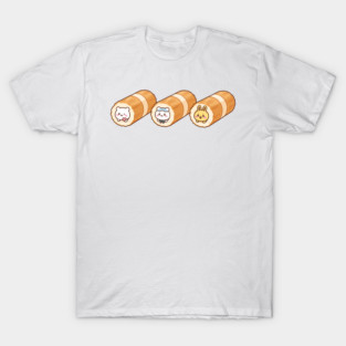 Cute Chiikawa Chikuwa Friends | Kawaii Food Cartoon Trio T-Shirt