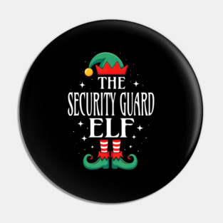 Security Guard Elf Job Title Pin