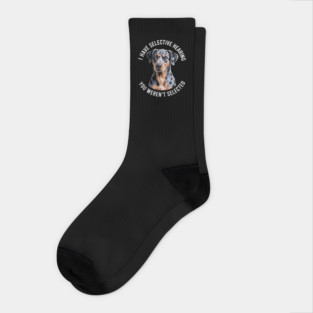 Catahoula Owner Funny Catahoula Leopard Dog Lover Socks
