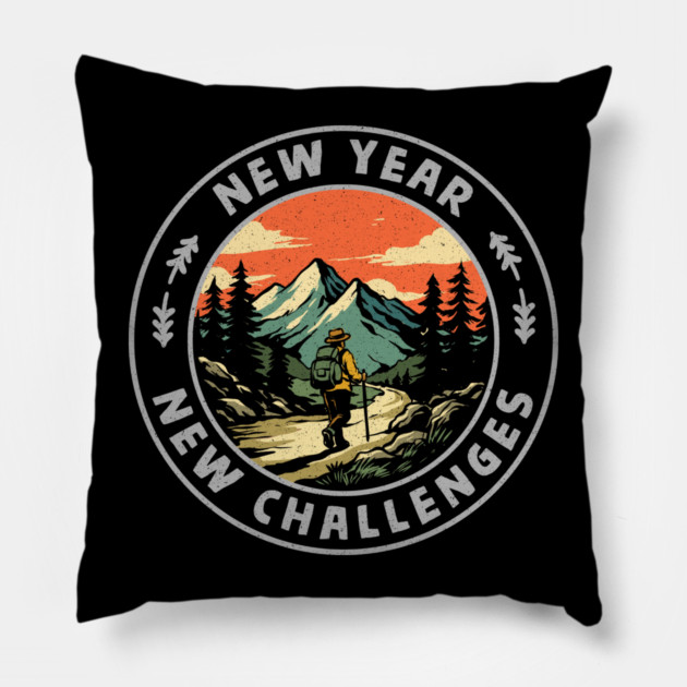 New Year New Challenges Pillow by GoshWow®