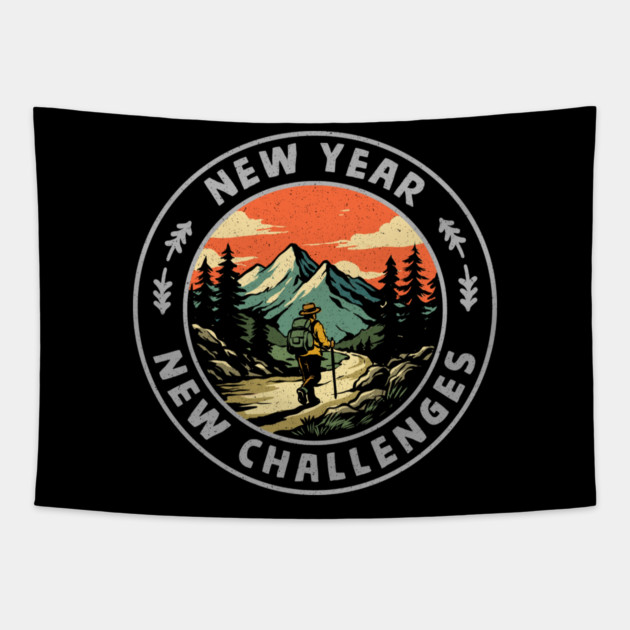 New Year New Challenges Tapestry by GoshWow®
