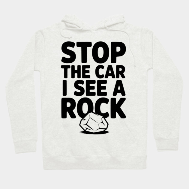 Stop the Car I See a Rock Hoodie by Frank Ring