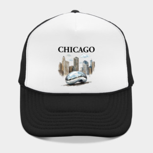 Chicago Bean Ink Wash Skyline Hat