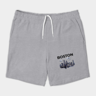 Boston Harbor Ink Wash Skyline Shorts