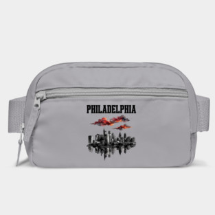 Philadelphia Ink Wash Skyline Storm Clouds Bag