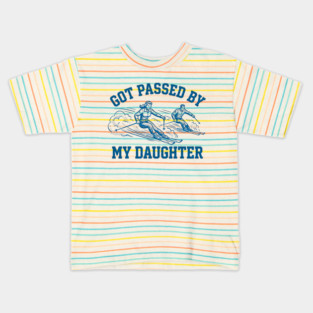 Got Passed By My Daughter – Retro Ski Dad Humor Kids T-Shirt