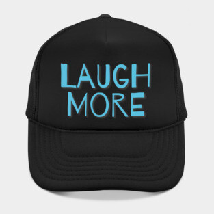 Laugh More- light blue Hat