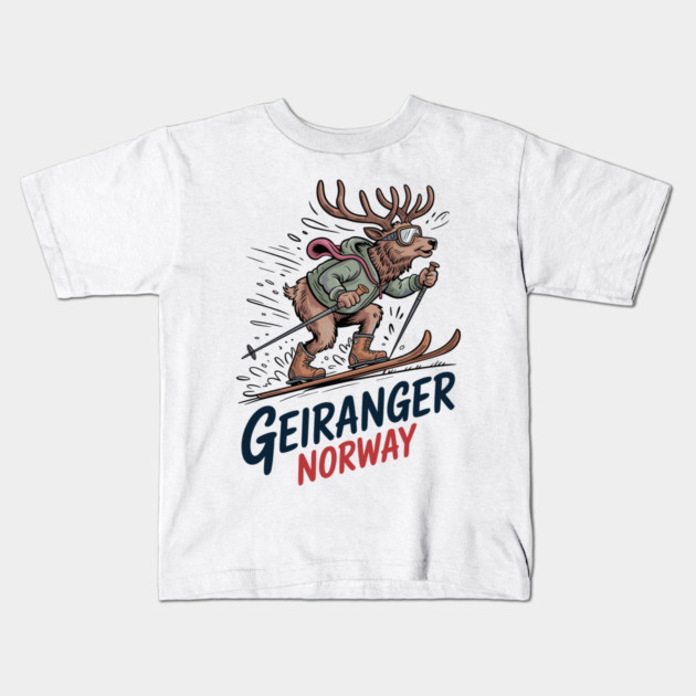 Geiranger Norway Kids T-Shirt by JessArty