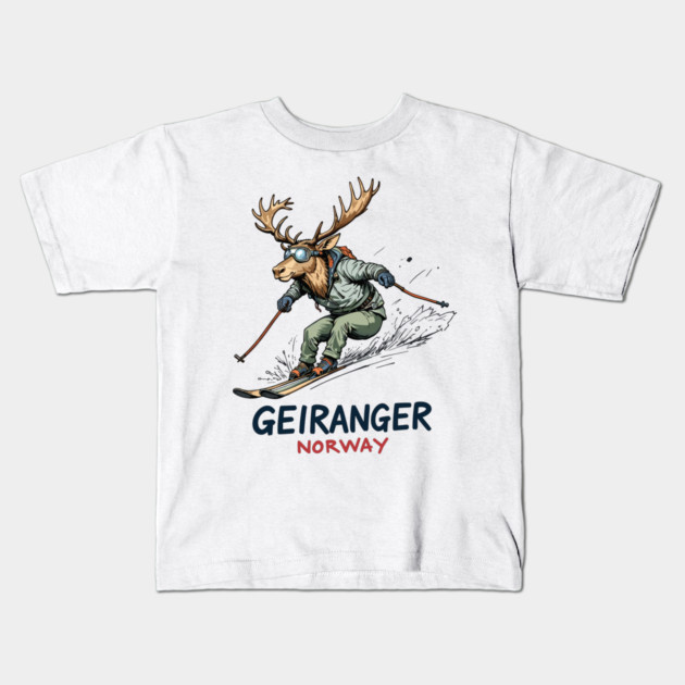 Geiranger Norway Kids T-Shirt by JessArty