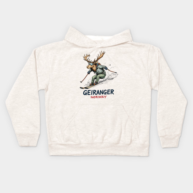 Geiranger Norway Kids Hoodie by JessArty