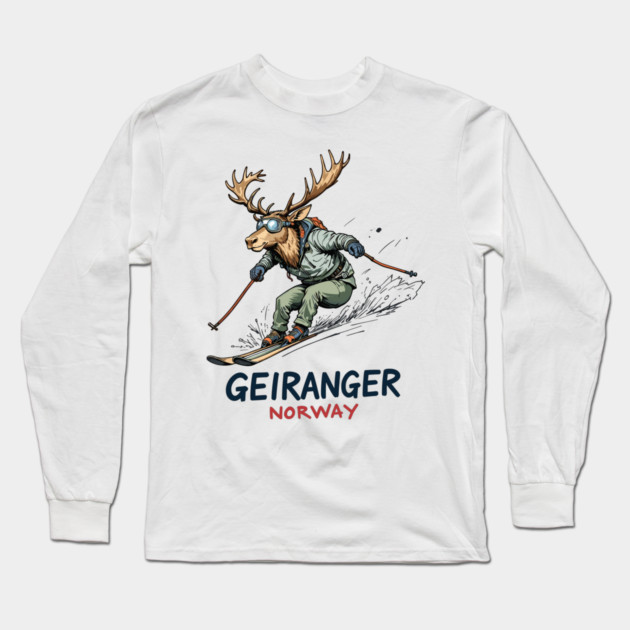 Geiranger Norway Long Sleeve T-Shirt by JessArty