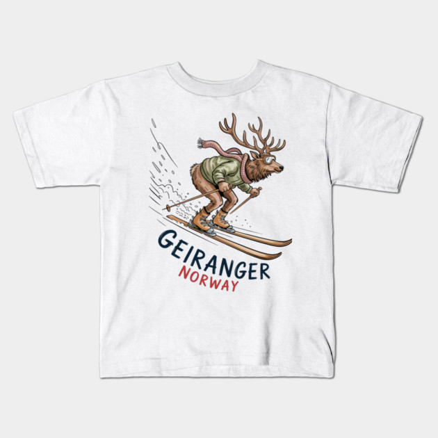 Geiranger Norway Kids T-Shirt by JessArty