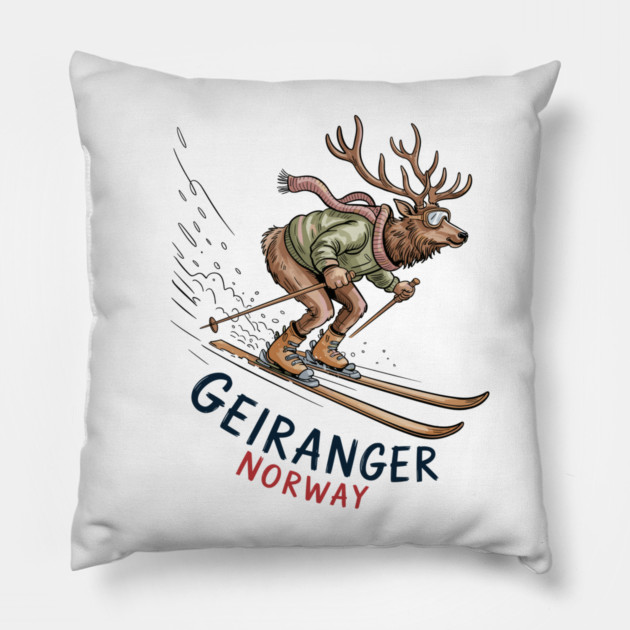 Geiranger Norway Pillow by JessArty