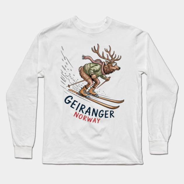 Geiranger Norway Long Sleeve T-Shirt by JessArty