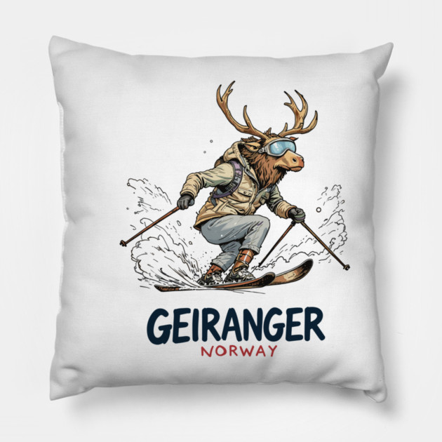 Geiranger Norway Pillow by JessArty