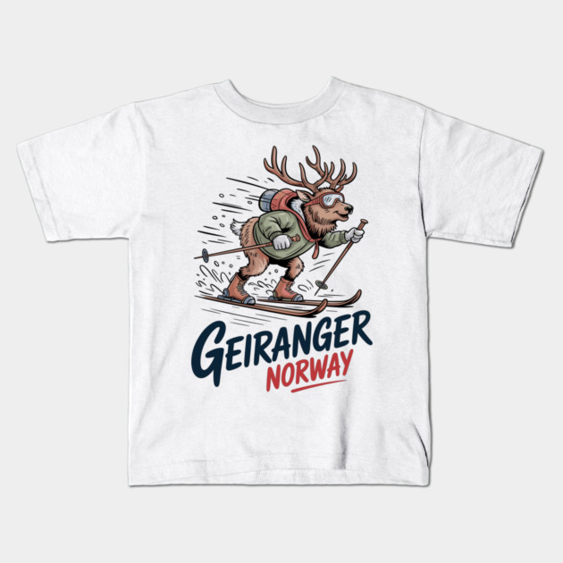 Geiranger Norway Kids T-Shirt by JessArty