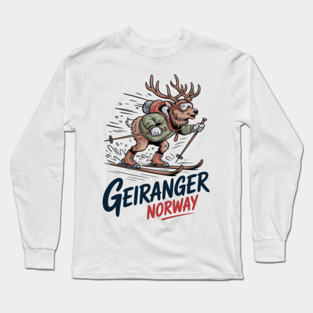 Geiranger Norway Long Sleeve T-Shirt by JessArty