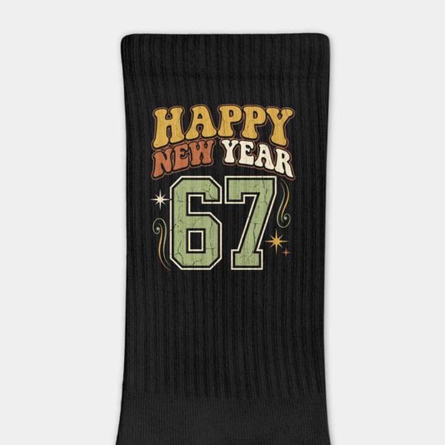 Happy New Year 67 Retro Celebration by Creatifly Graphic Tees