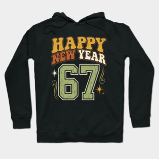 Happy New Year 67 Retro Celebration Hoodie