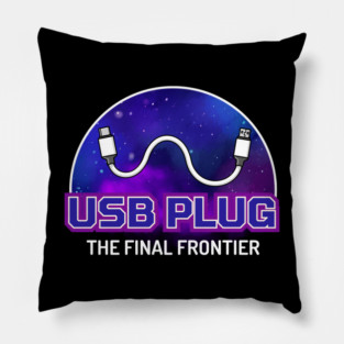 USB Plug - The Final Frontier Pillow