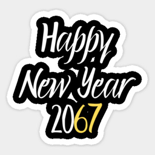 Happy New Year 2067 Sticker