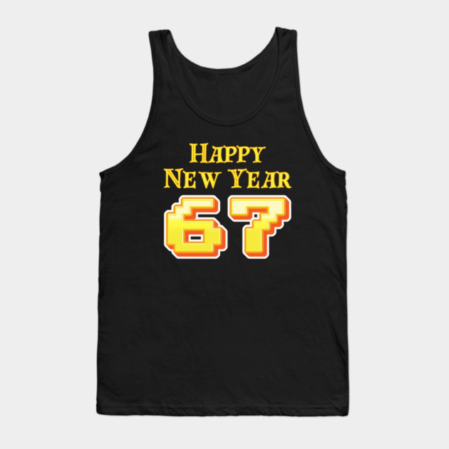 Happy New Year 67 Retro Tank Top by Creatifly Graphic Tees