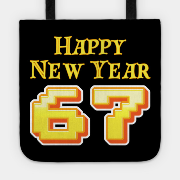 Happy New Year 67 Retro Tote by Creatifly Graphic Tees