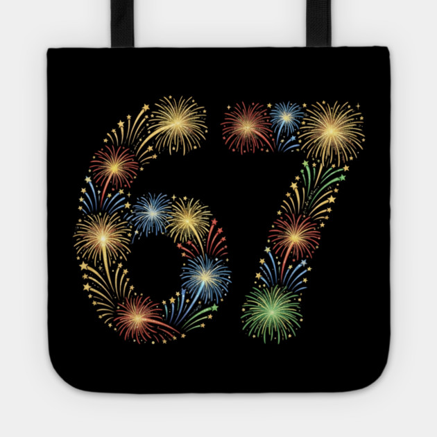 67 New Year Fireworks Celebration Tote by Creatifly Graphic Tees