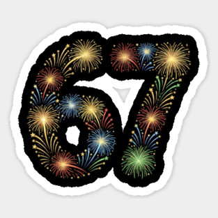 67 New Year Fireworks Celebration Sticker