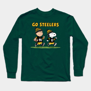 Pittsburgh Steelers - Snoopy & Charlie Brown Football M1212 Long Sleeve T-Shirt