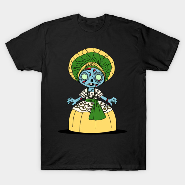 Cute Brazilian Zombie Girl T-Shirt by H. R. Sinclair