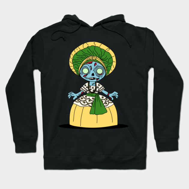 Cute Brazilian Zombie Girl Hoodie by H. R. Sinclair