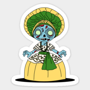 Cute Brazilian Zombie Girl Sticker