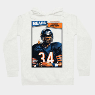 Walter Payton Chicago Bears – Retro Football Card Illustration Hoodie