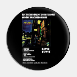 The Rise And Fall Of Ziggy Stardust And The Spiders From Mars Pin