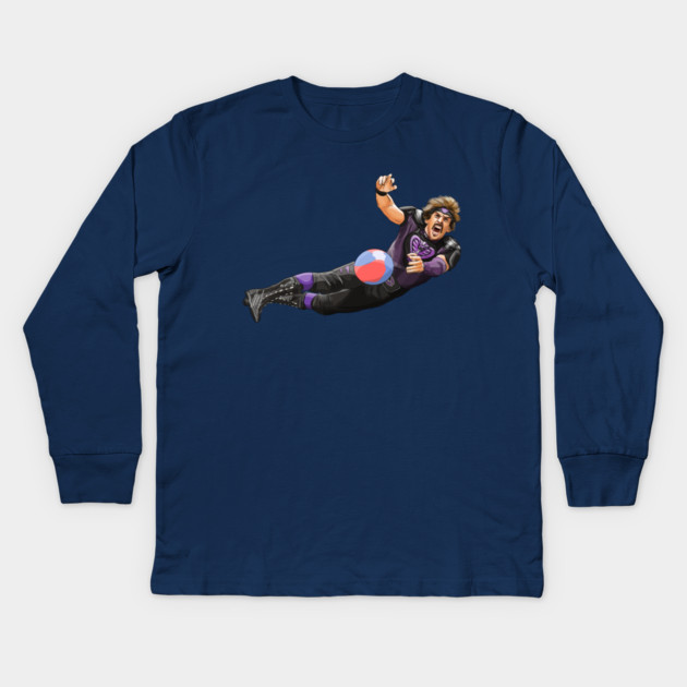 Dodgeball: Globo Gym's White Goodman Kids Long Sleeve T-Shirt by 51Deesigns