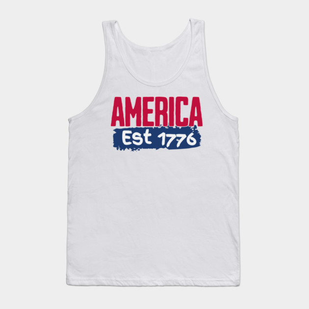 America Est 1776 Tank Top by Pixel Threads 